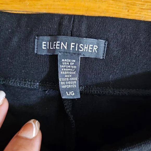 Eileen Fisher Stretch Crepe Pant Black Size Large - Picture 3 of 8